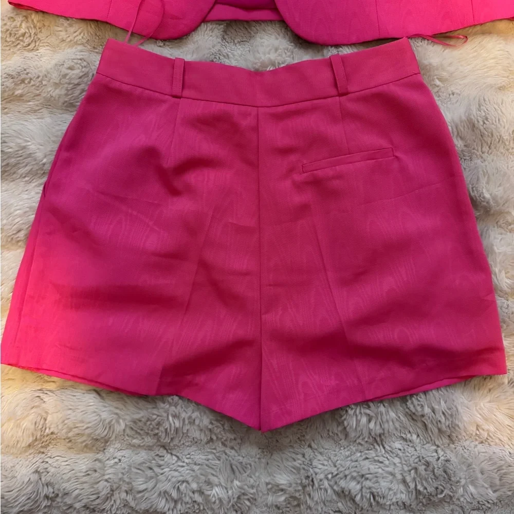 Topshop Bold Pink Blazer short set - Picture 3 of 8